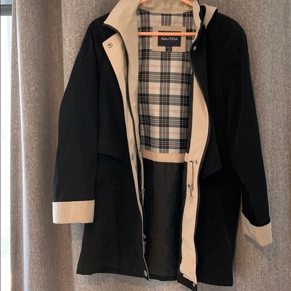 Nautical Soft Shell Hooded Rain Jacket - Picture 1 of 4